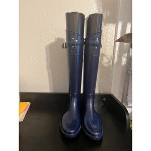 Lauren Ralph Lauren Navy blue Rossalyn tall Rain boots size 6